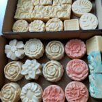 Samples of eco-soap from used cooking oil