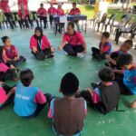 Unimas students spark inspiration at SK Bukit Nibong, where learning meets leadership in a circle of shared dreams and joyful discovery.