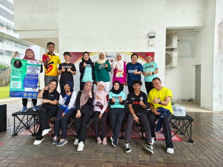 Picture 1. Participants pose for a picture after a aerobics session