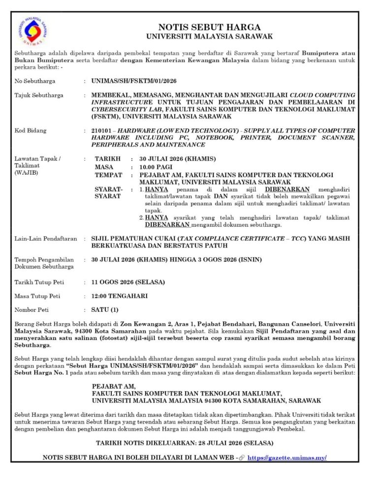 UNIMAS SH FSKTM 01 2026
