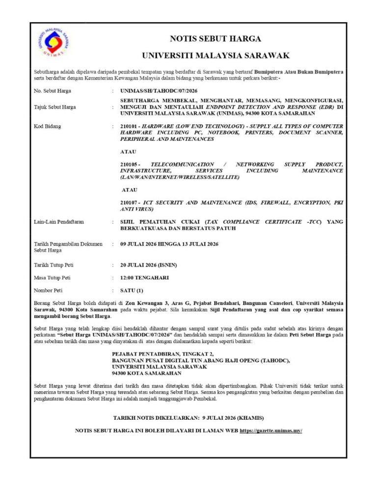 UNIMAS SH TAHODC 07 2026