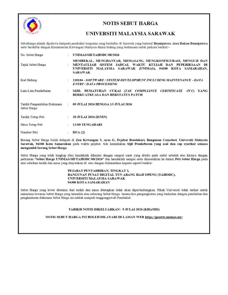 UNIMAS SH TAHODC 08 2026