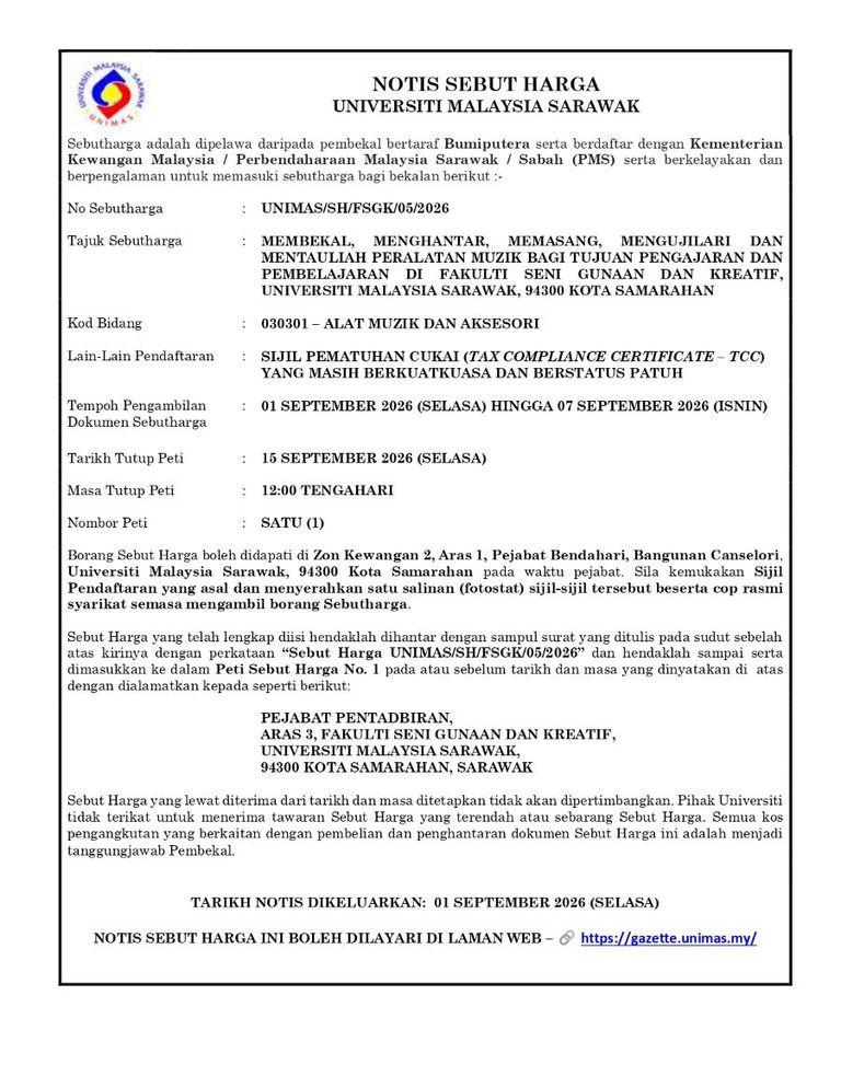 UNIMAS SH FSGK 05 2026