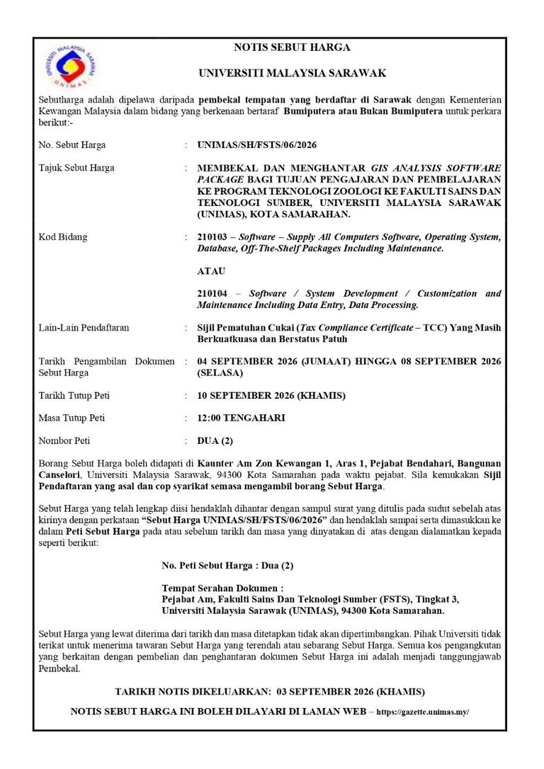 UNIMAS SH FSTS 06 2026