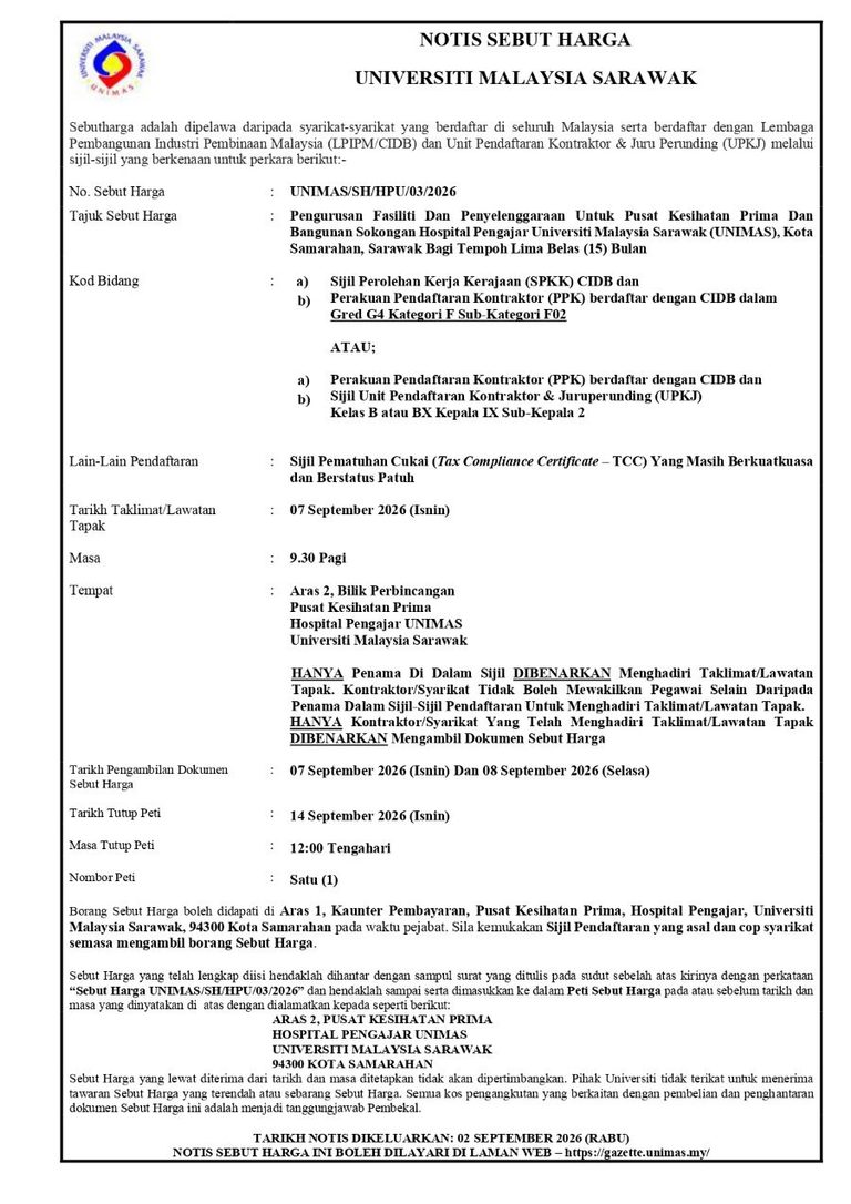 UNIMAS SH HPU 03 2026