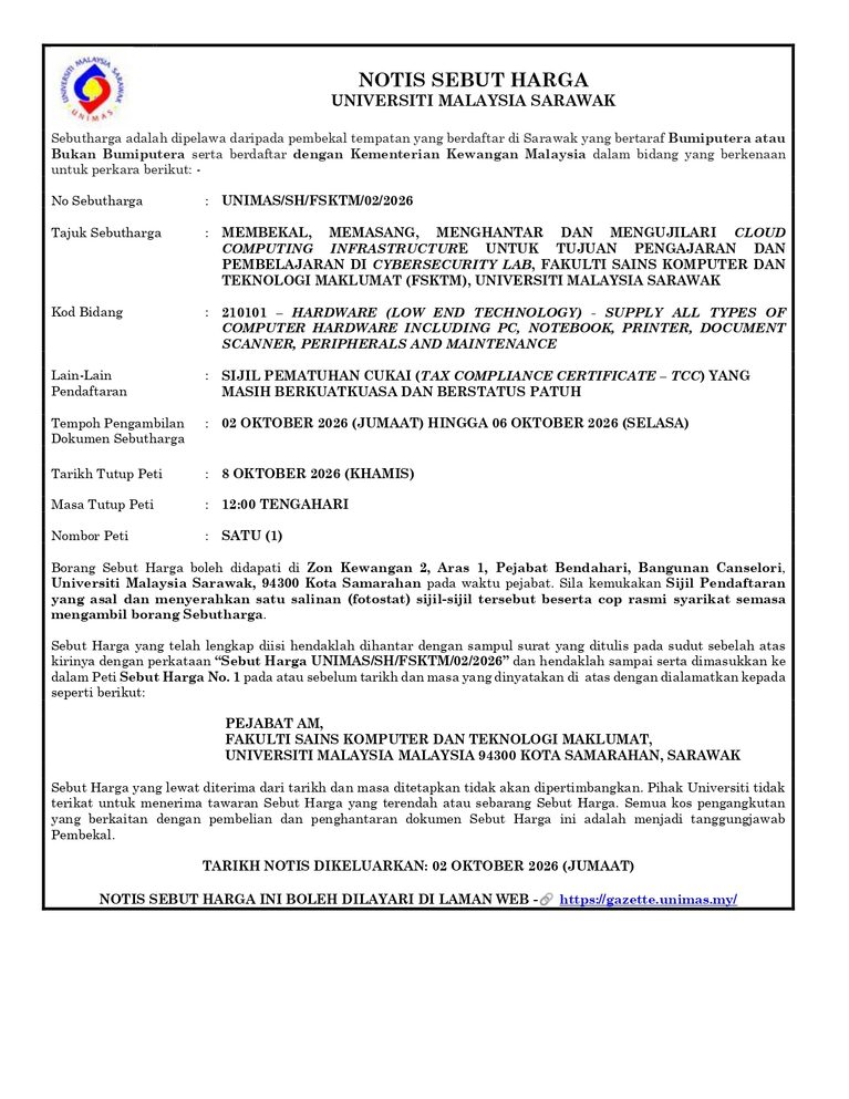 UNIMAS SH FSKTM 02 2026